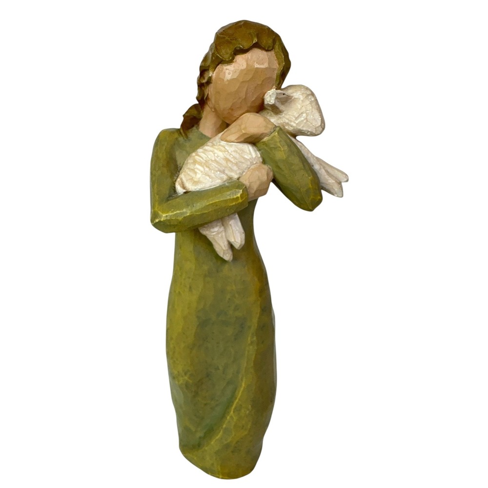 Willow Tree Peace on Earth Figurine Susan Lordi 2002 Woman with Lamb 8 inch